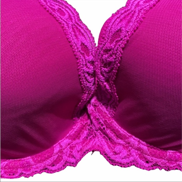 Natori Lace Trim Pink Bra Size 32DDD NWT - Picture 2 of 6